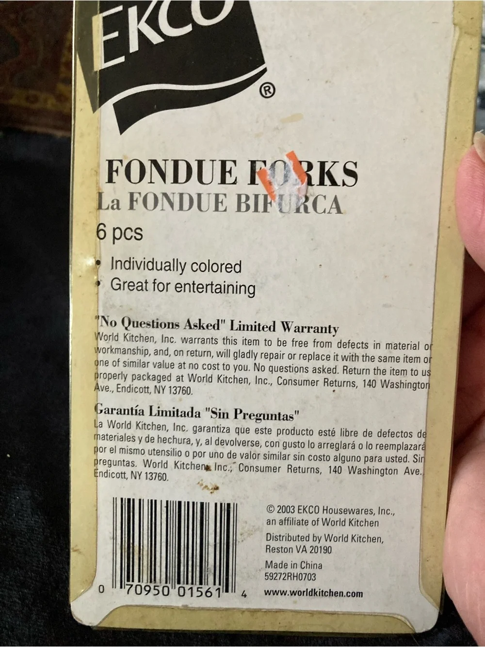 Ekco piece fondue